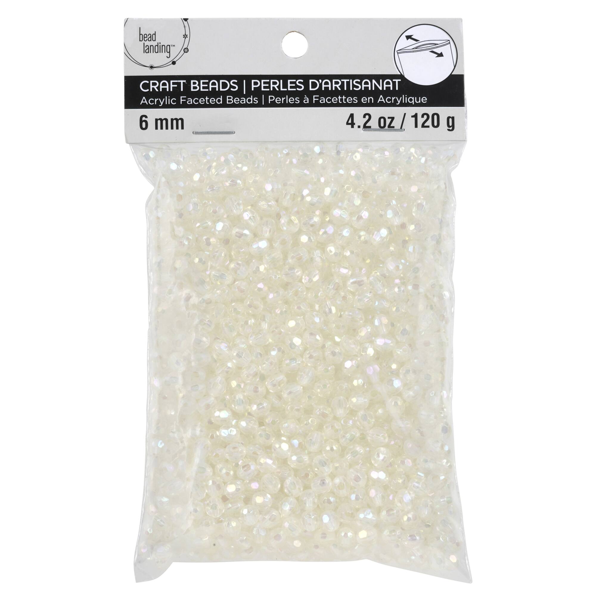 6mm Faceted AB Acrylic Round Bead Value Pack by Bead Landing